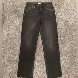 River Island mid rise flare jeans in dark denim